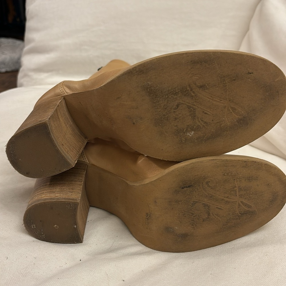 Free People beige calve height boots 39.5 - Picture 9 of 11